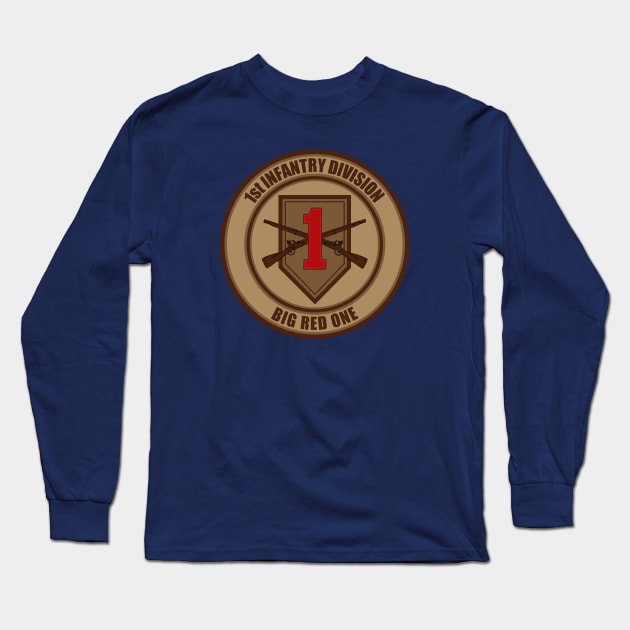 1st Infantry Division Patch (desert subdued) Long Sleeve T-Shirt by TCP